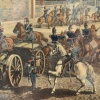 1855 Artillerie auf dem Paradeplatz Zürich