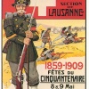 1909 Scharfschütze vom Plakat der ASSO Lausanne